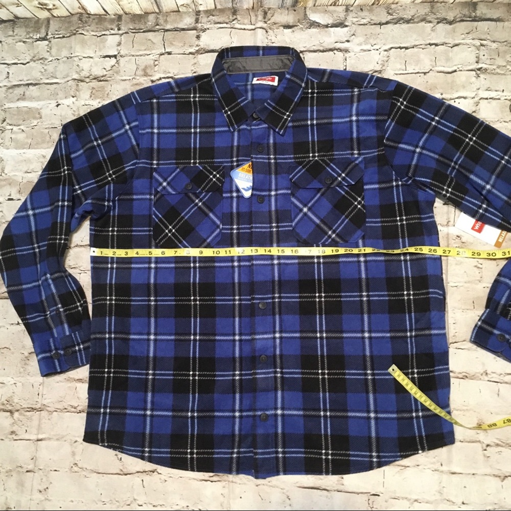 NWT wrangler plaid flannel long sleeve shirt - Picture 6 of 11